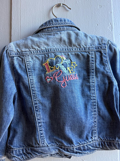 Guess Baby Denim Jacket - Blue Embroidered Cotton — additional view 7
