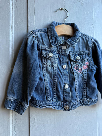 Guess Baby Denim Jacket - Blue Embroidered Cotton — additional view 12