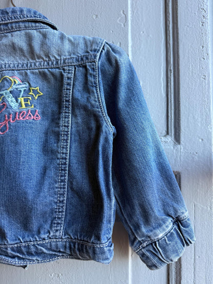Guess Baby Denim Jacket - Blue Embroidered Cotton — additional view 13