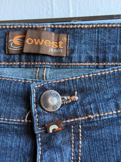 Vintage Spanish Flare Jeans, Women Deadstock Bell Bottom Jeans, Y2K 70s Wide Leg Denim Made In Spain, Boho Festival wear