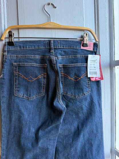 Vintage Spanish Flare Jeans, Women Deadstock Bell Bottom Jeans, Y2K 70s Wide Leg Denim Made In Spain, Boho Festival wear