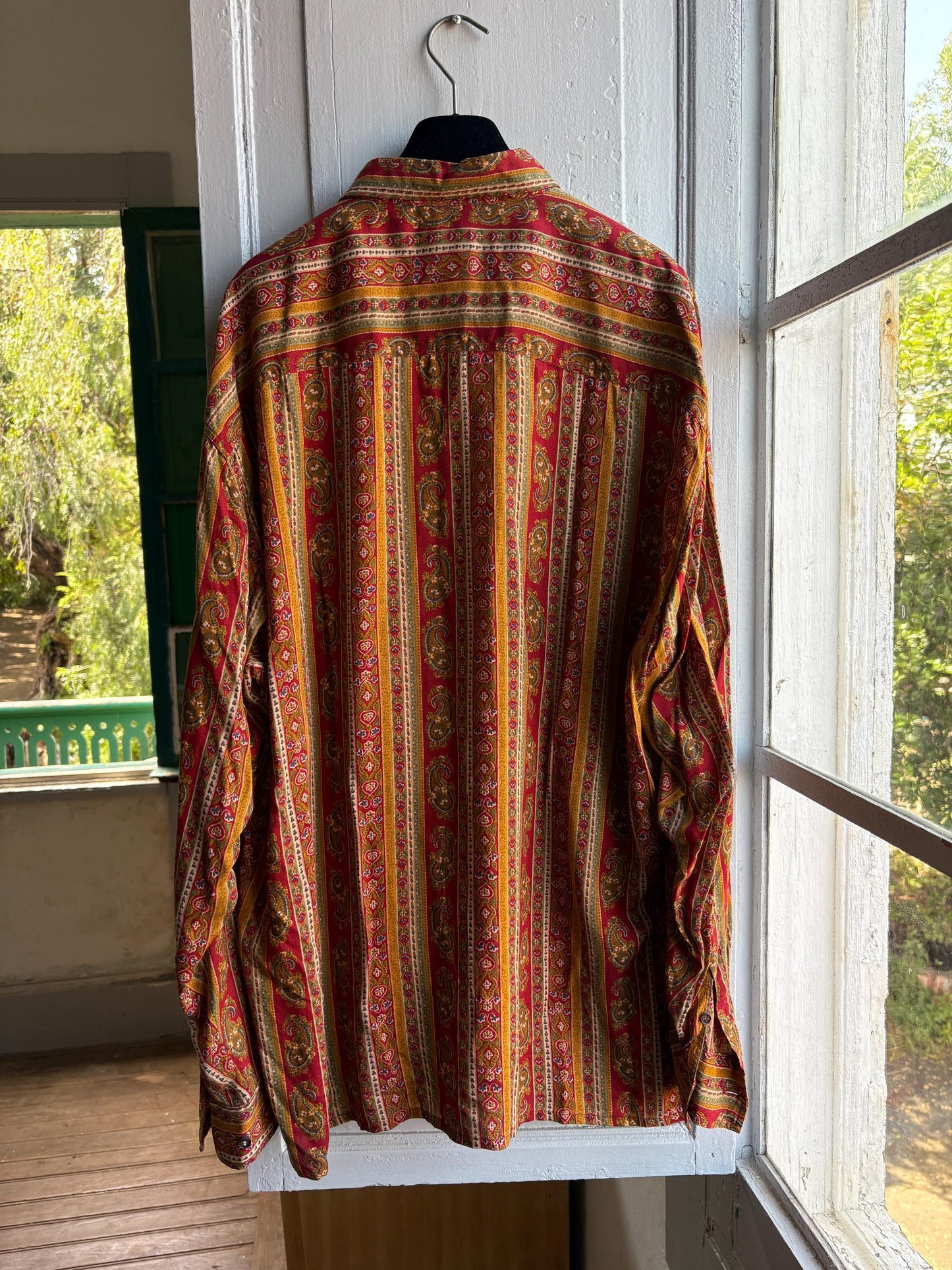 Vintage Baroque Print Button Down Shirt — additional view 5