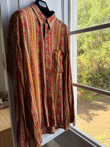 Vintage Baroque Print Button Down Shirt — additional view 11