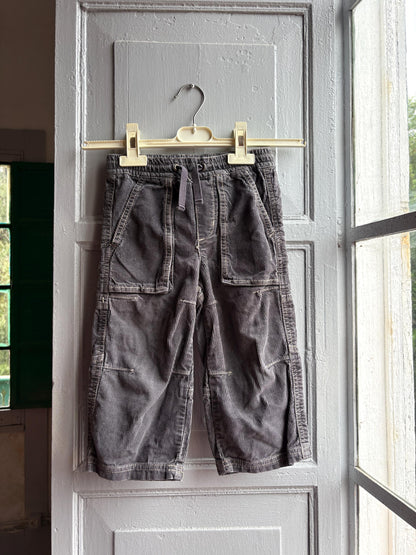 Mini Boden Kids Corduroy Pants, Grey Cotton Trousers, Utility Pants, Sustainable fashuon, Boys Age 3