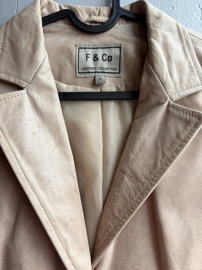 Beige Leather Blazer for Women — additional view 11