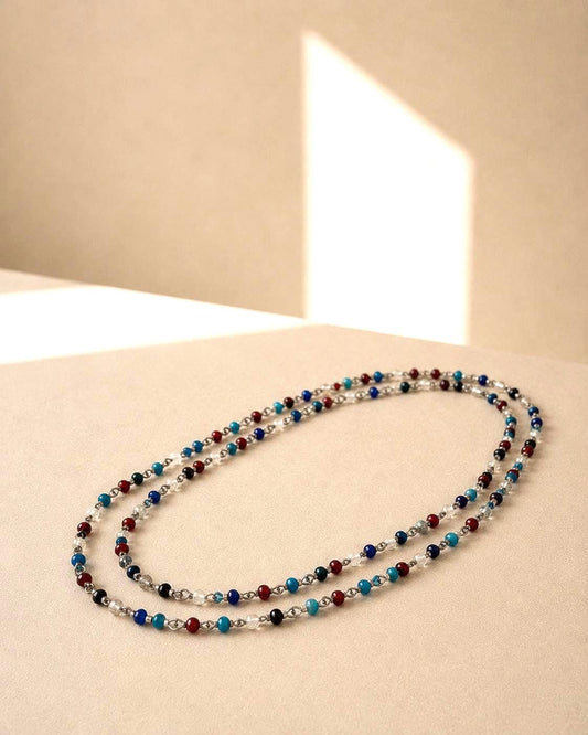Vintage Double Strand Glass Bead Necklace