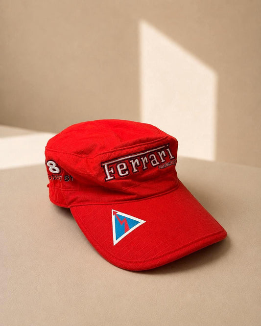 Vintage Ferrari Red Racing Cap