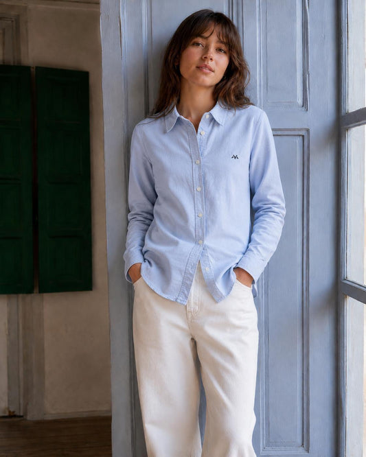 Vintage Baby Blue Cotton Burberry Shirt