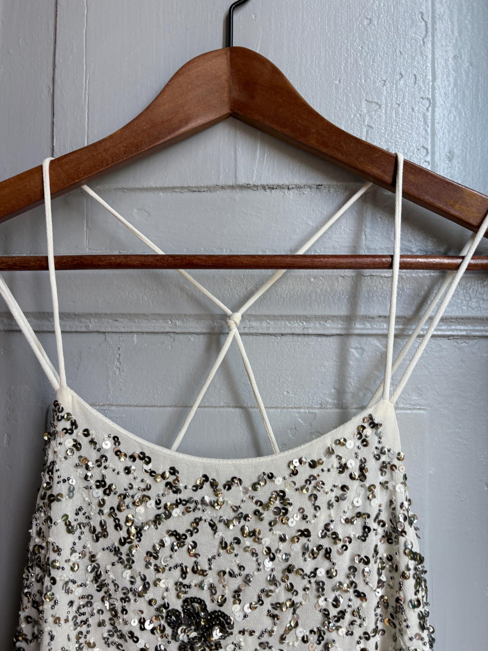 Floral Beaded Sequin Camisole Top — additional view 7