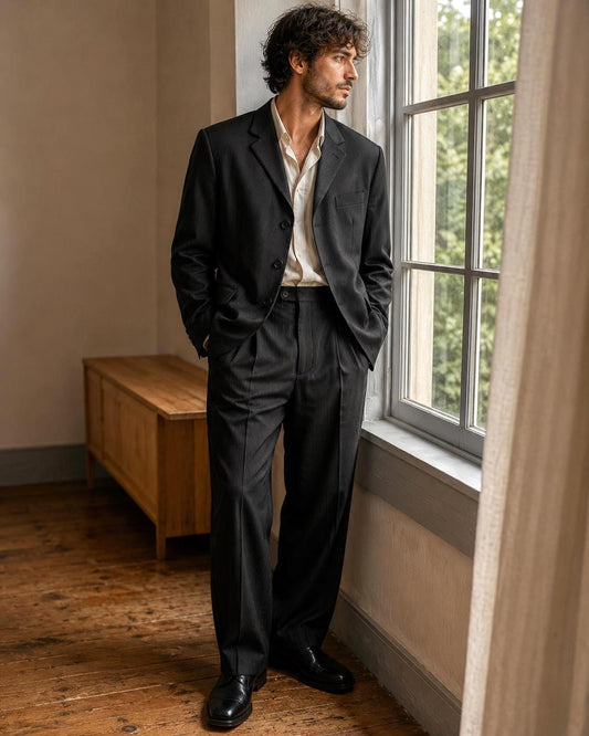 Vintage Burberry London Wool Suit, Pinstripe