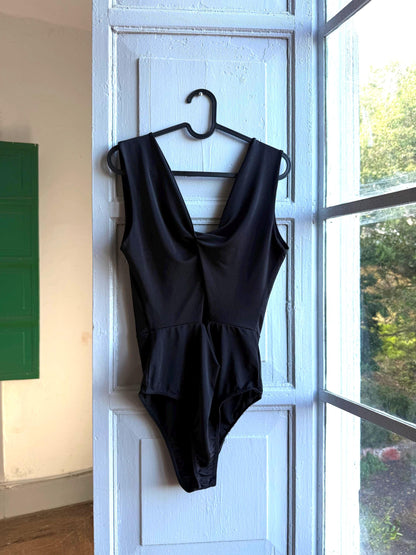 Boohoo Black Cut-Out Bodysuit Y2K Clubwear