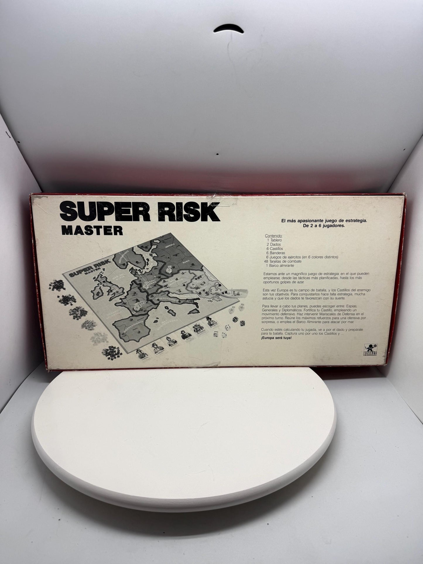 Vintage 1986 Parker Brothers Super Risk Master Board Game Spanish