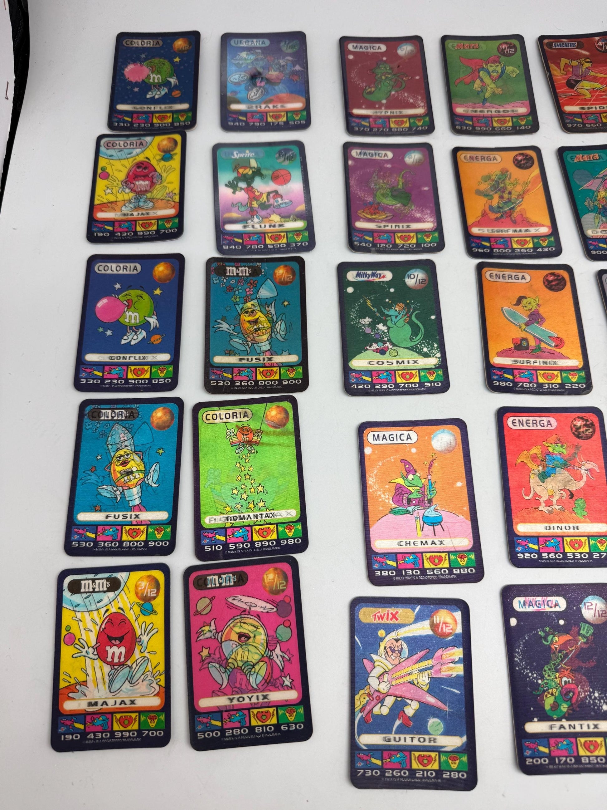 Vintage 1996 Spacix 3D Trading Cards Set — back view