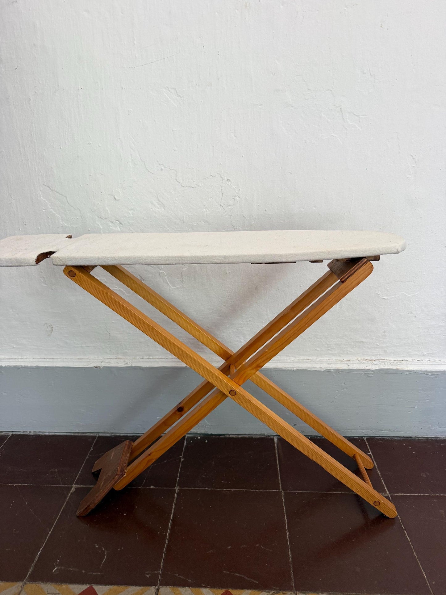 Vintage Wooden Ironing Board Play Set — detail
