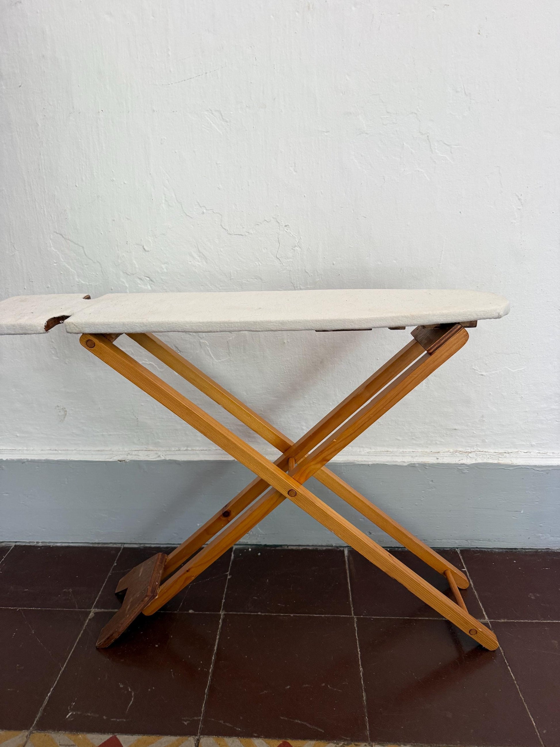 Vintage Wooden Ironing Board Play Set — detail