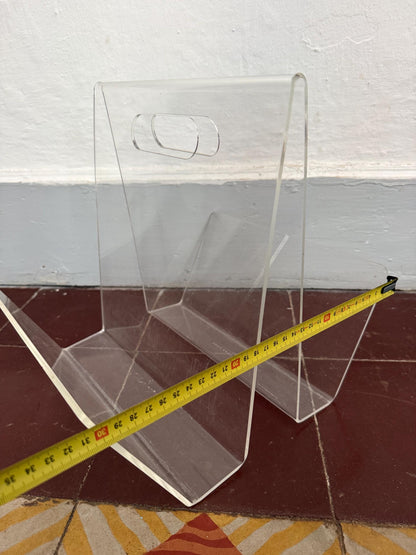 Minimalist Acrylic Magazine Holder With Circular Handle — additional view 10