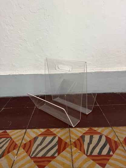 Minimalist Acrylic Magazine Holder With Circular Handle — additional view 5