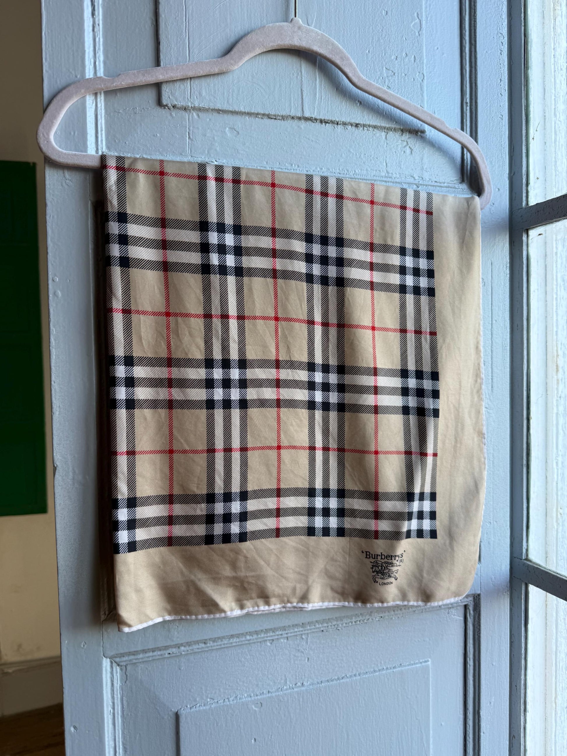 Vintage Burberrys Nova Check Cotton Scarf — additional view 8