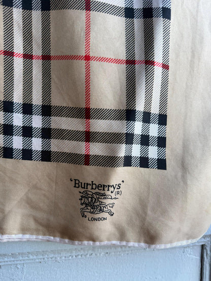 Vintage Burberrys Nova Check Cotton Scarf — back view