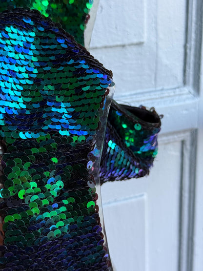 Holographic Mermaid Sequin Bodysuit — detail