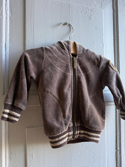 Escada Brown Velour Baby Hoodie — additional view 7