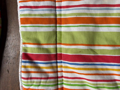 Stokke chair cushioning, striped, vibrant colors, baby carrier accessory