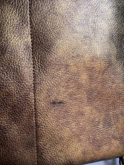 Gold Leather Metallic Convertible Backpack — additional view 10