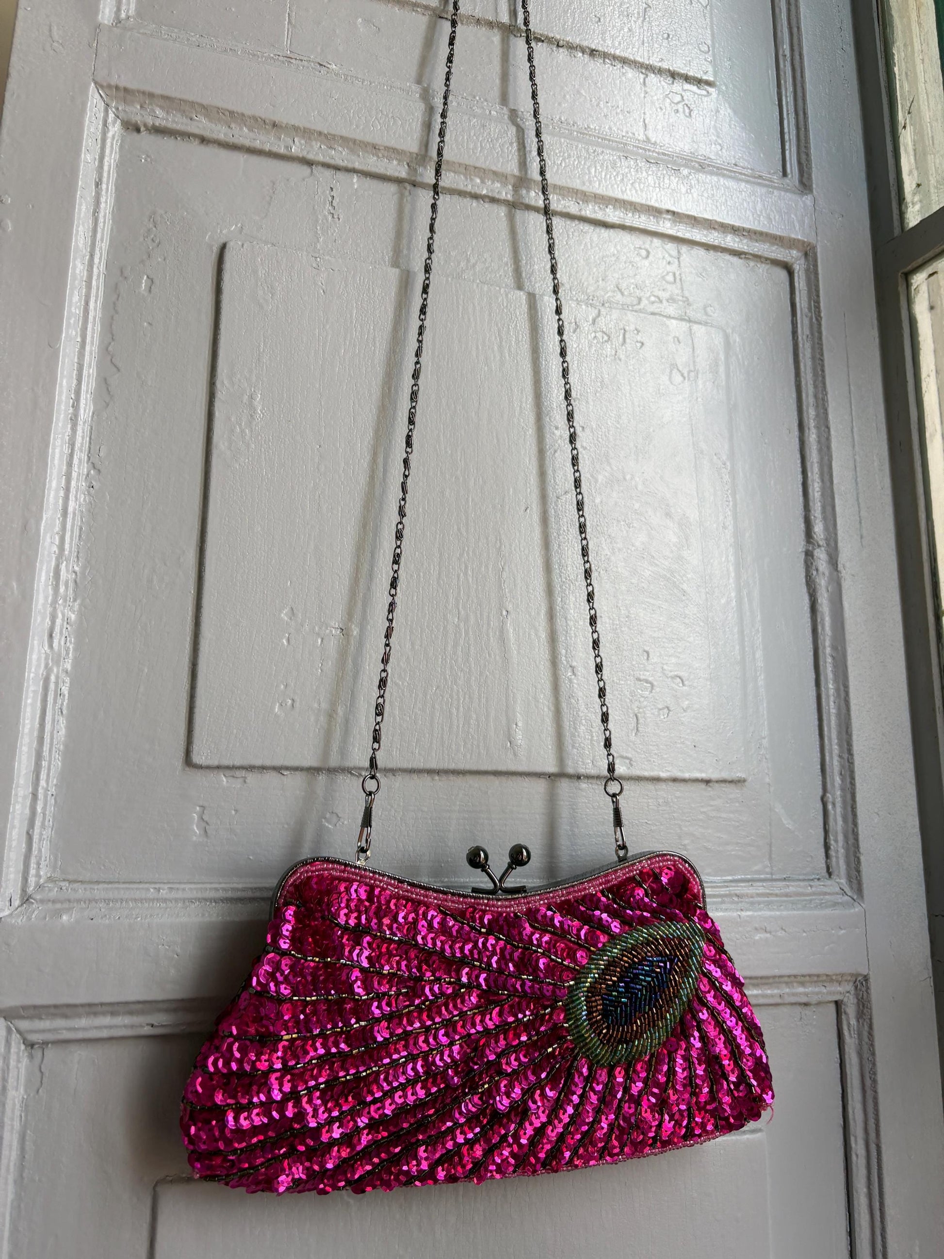 Hot Pink Sequin Evening Bag — additional view 10