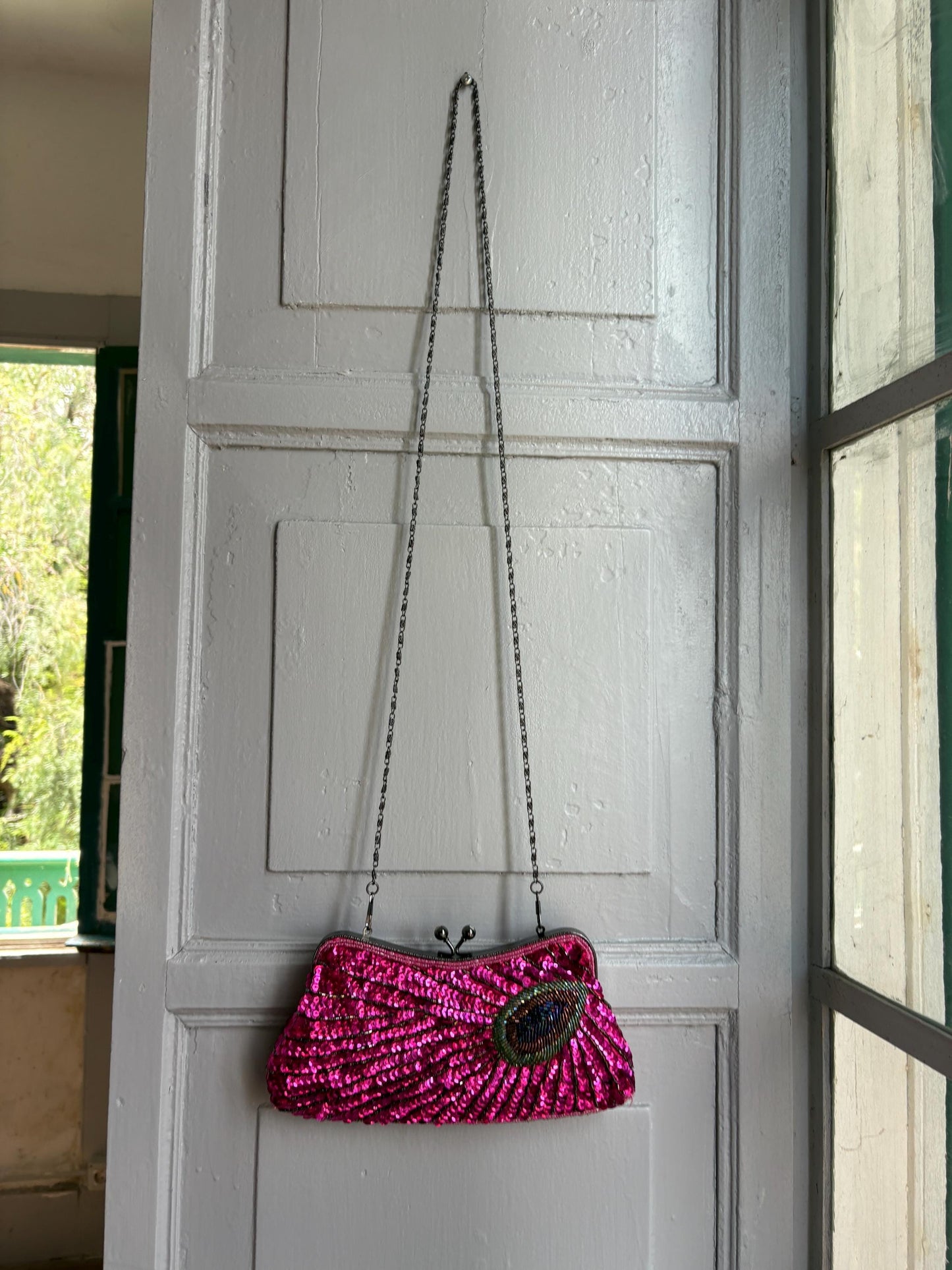 Hot Pink Sequin Evening Bag — additional view 14