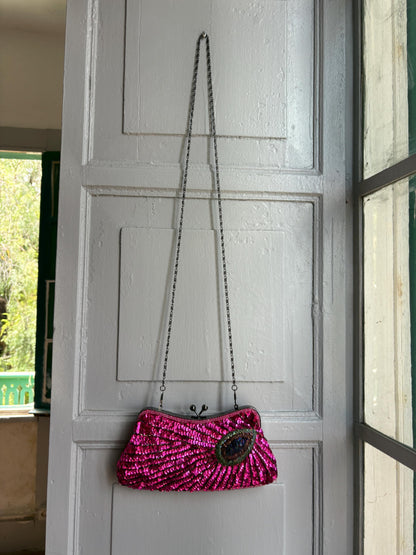 Hot Pink Sequin Evening Bag — additional view 14