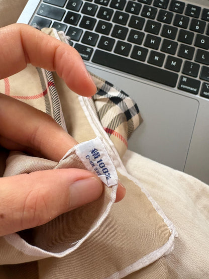 Vintage Burberrys Nova Check Cotton Scarf — additional view 9