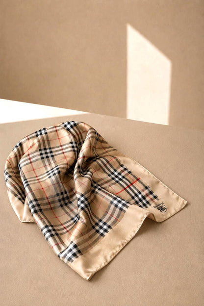 Vintage Burberrys Nova Check Cotton Scarf