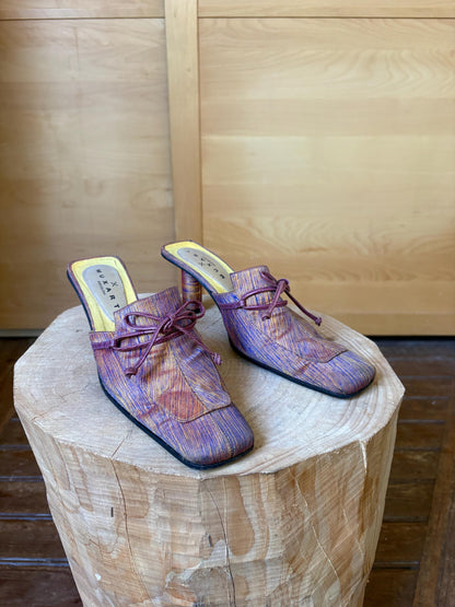 Vintage Muxart Barcelona Leather Mule Heels — additional view 5