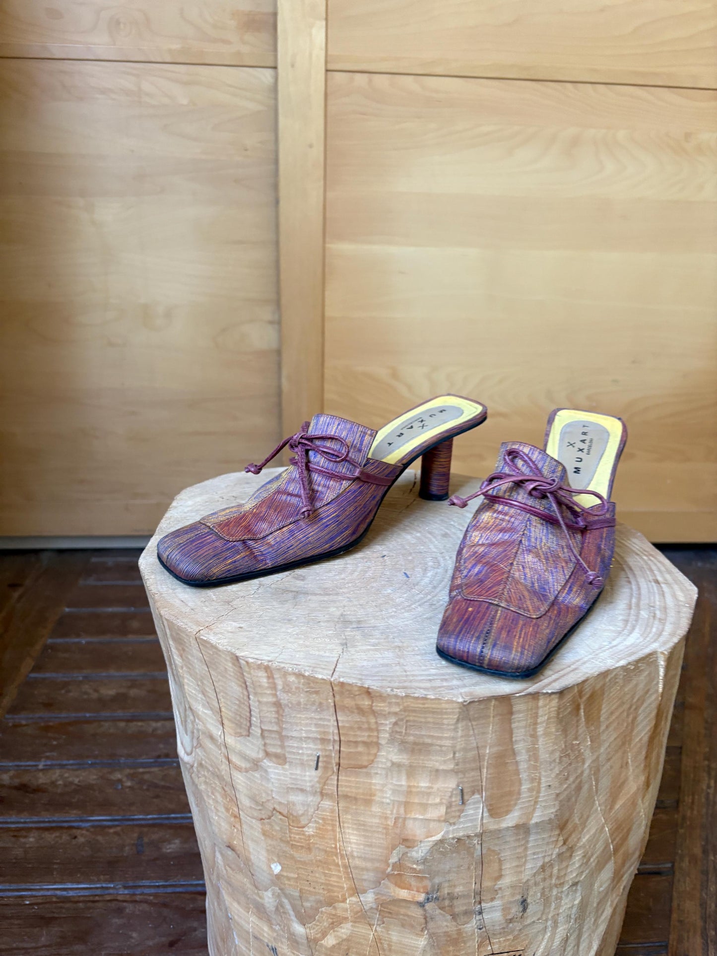 Vintage Muxart Barcelona Leather Mule Heels — additional view 7