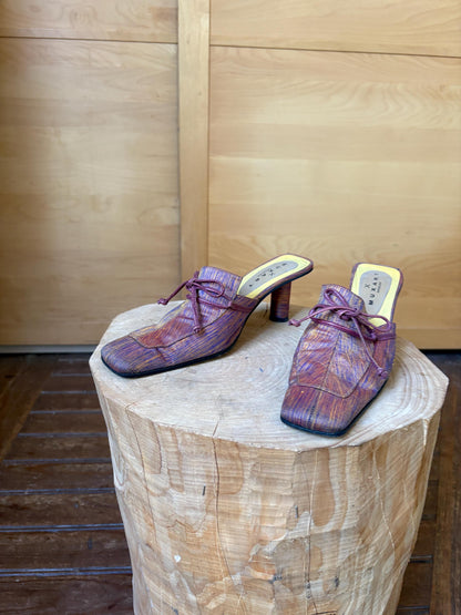 Vintage Muxart Barcelona Leather Mule Heels — additional view 7
