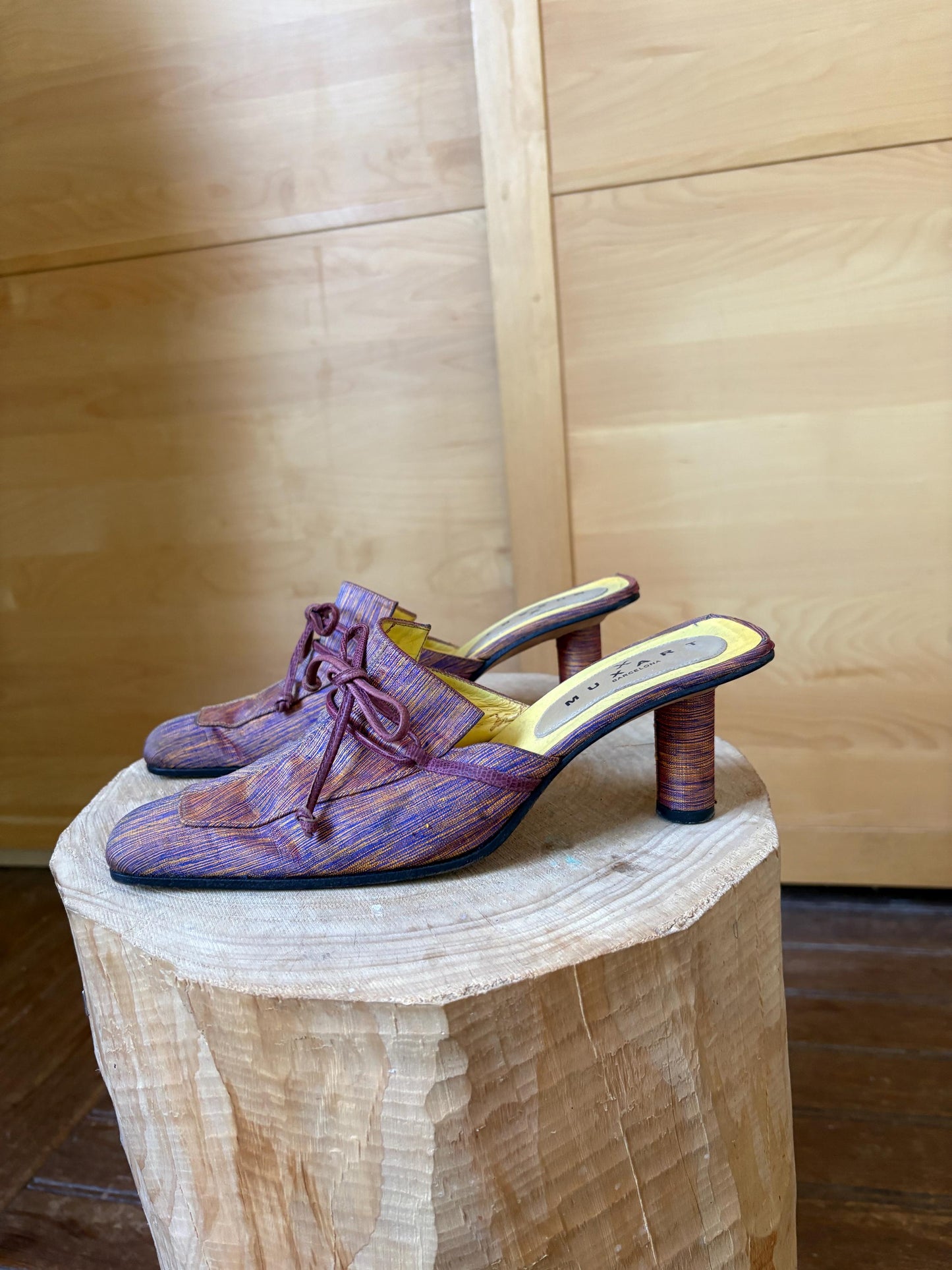 Vintage Muxart Barcelona Leather Mule Heels — additional view 10