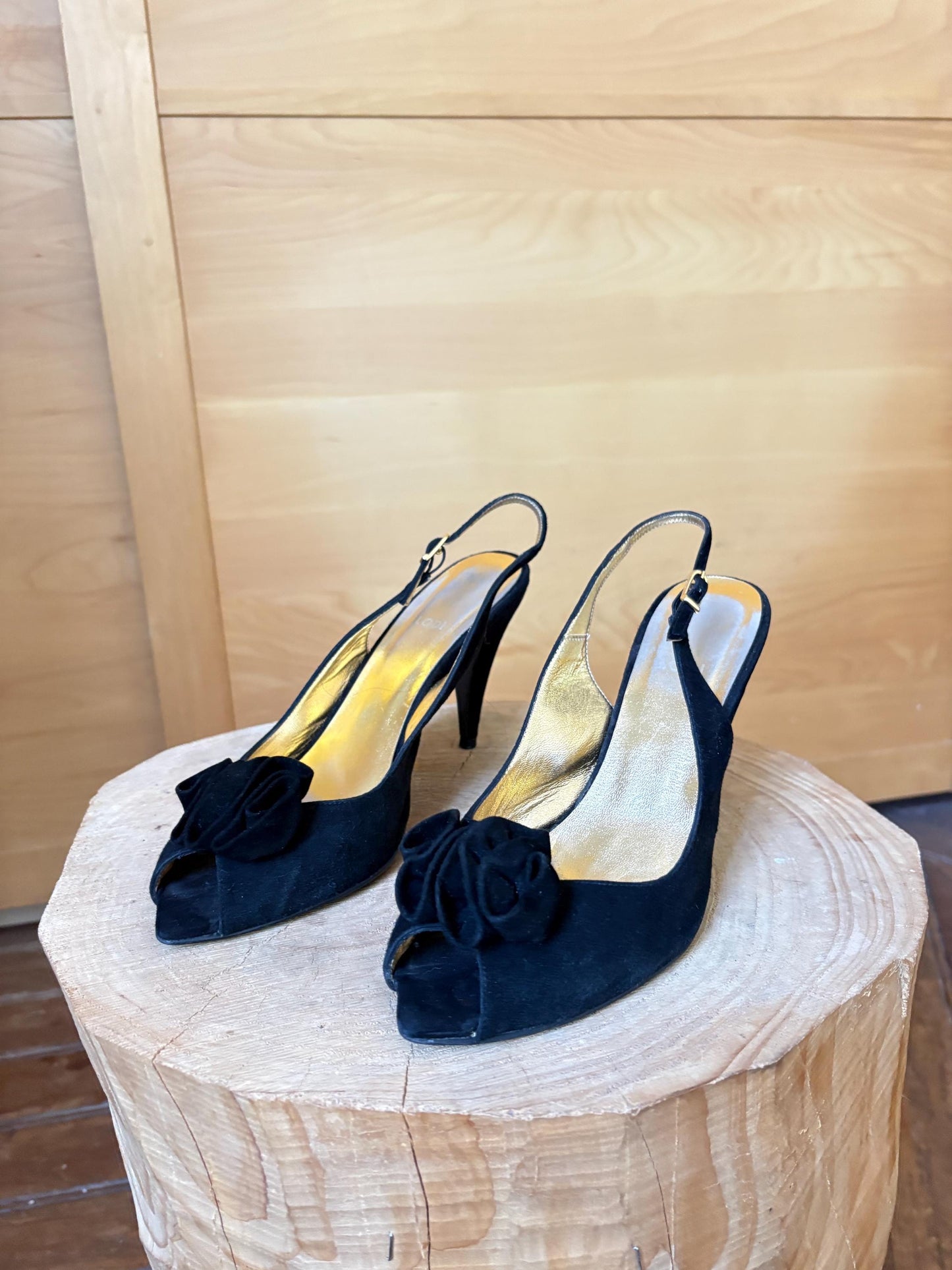 Blue Vintage Square Toe Block Heels — additional view 13