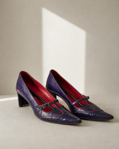 Vintage DKNY T-Strap Heels in Retro Style