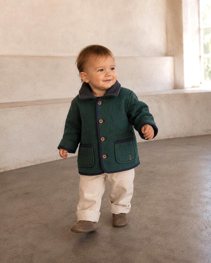 Vintage Green Wool Toddler Coat