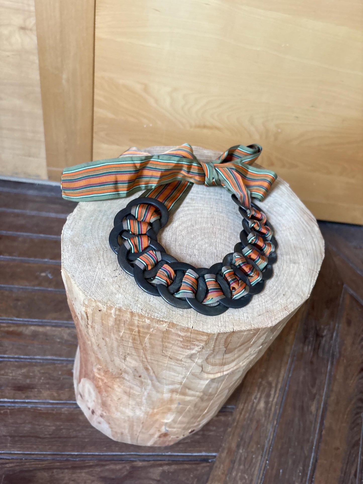 Vintage Striped Boho Tie Belt — additional view 5