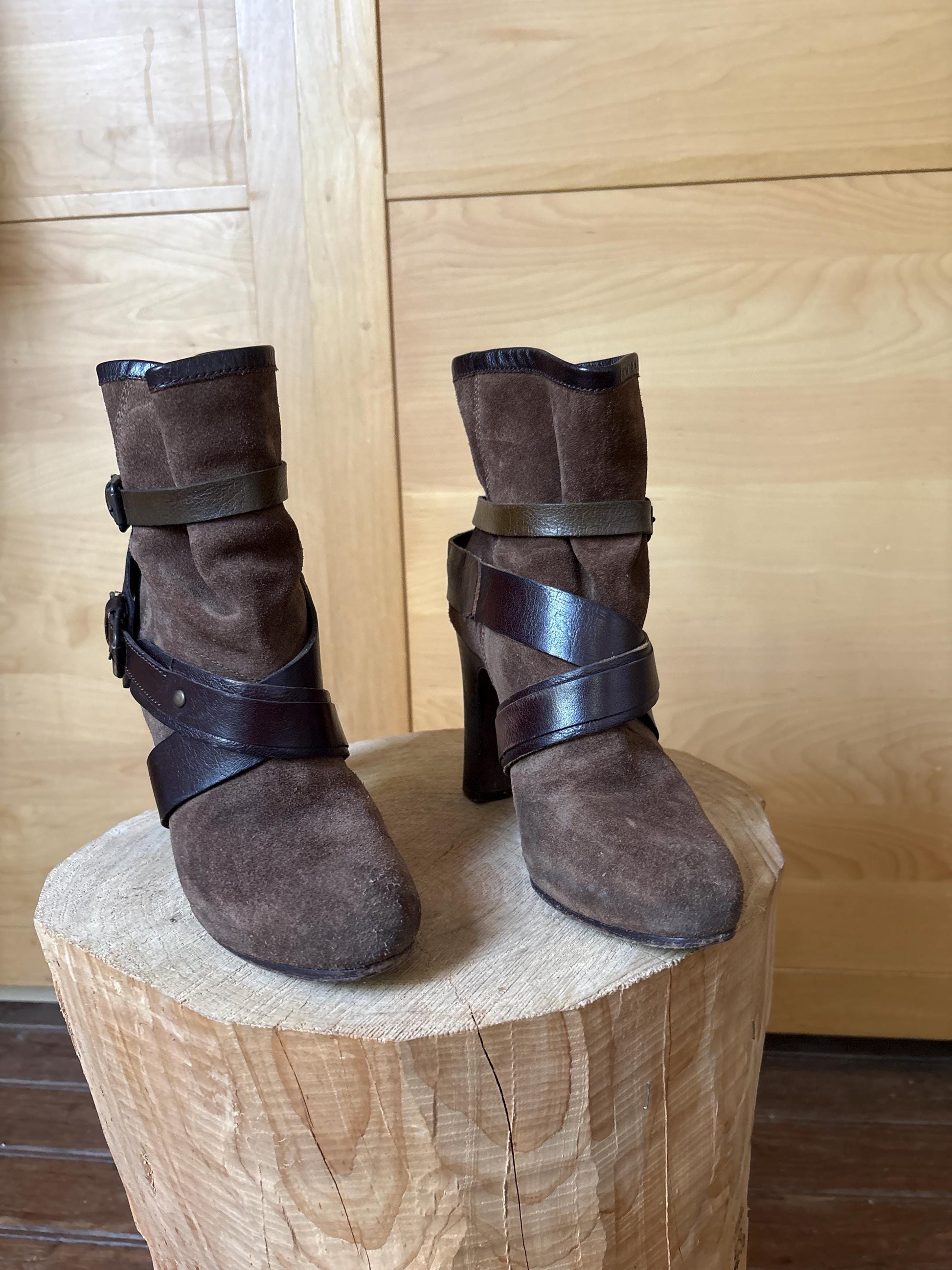 Hoss Intropia Brown Suede Ankle Boots — additional view 8