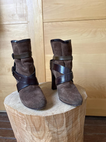 Hoss Intropia Brown Suede Ankle Boots — additional view 8