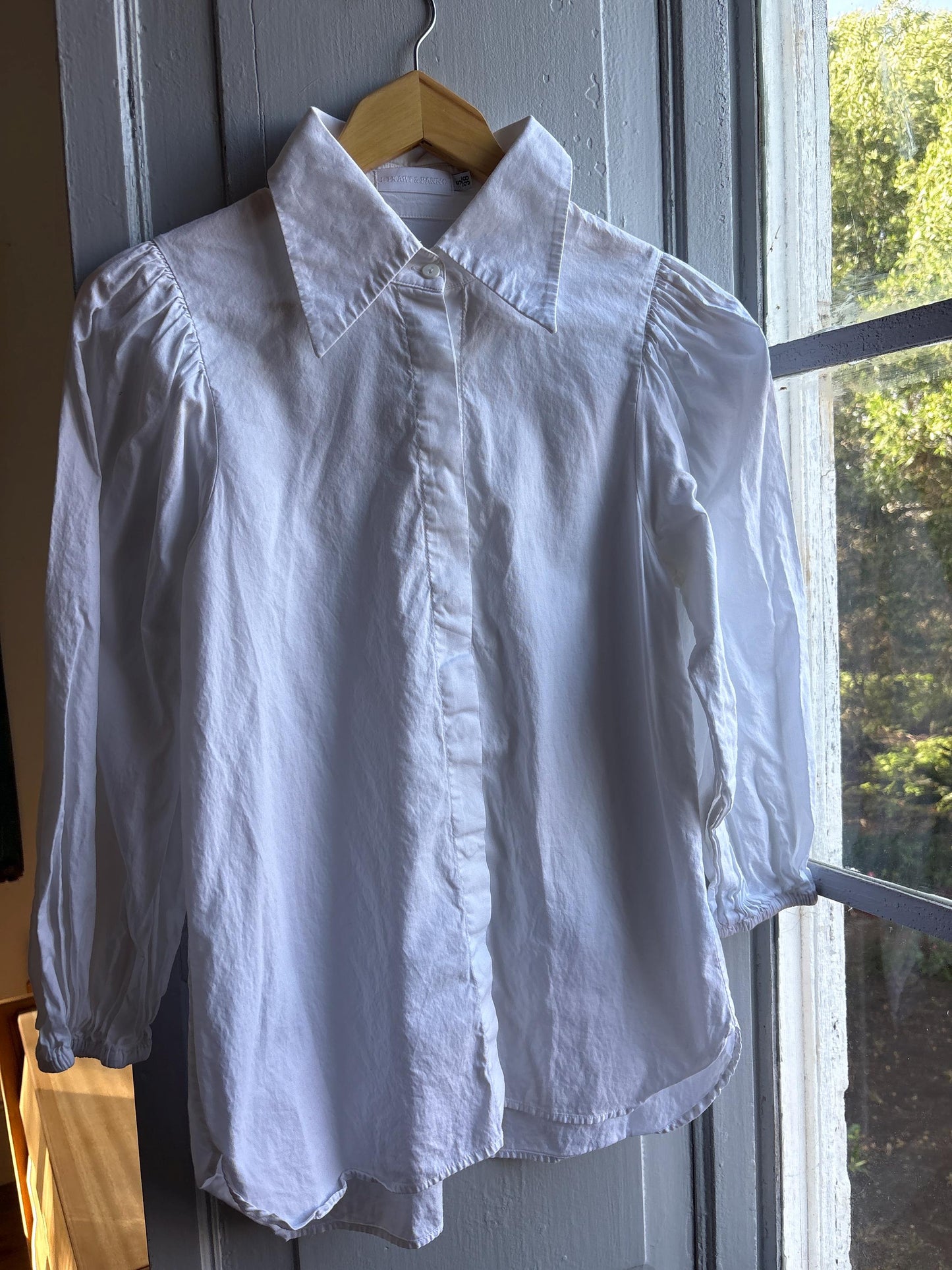 White Cotton Blouse - Luxe Minimalist Style — additional view 9