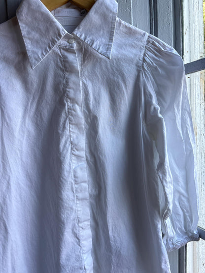 White Cotton Blouse - Luxe Minimalist Style — additional view 8