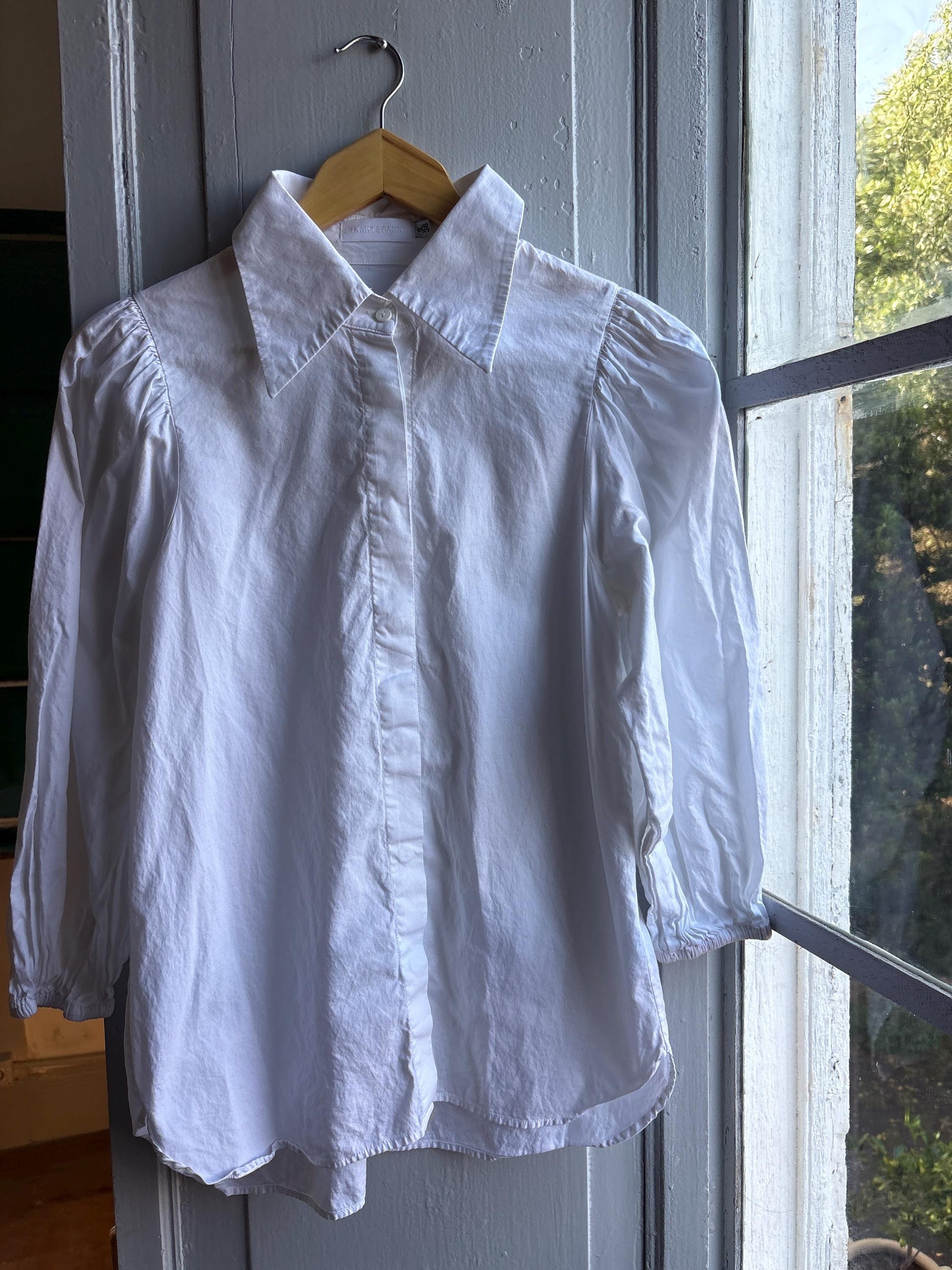 White Cotton Blouse - Luxe Minimalist Style — additional view 12