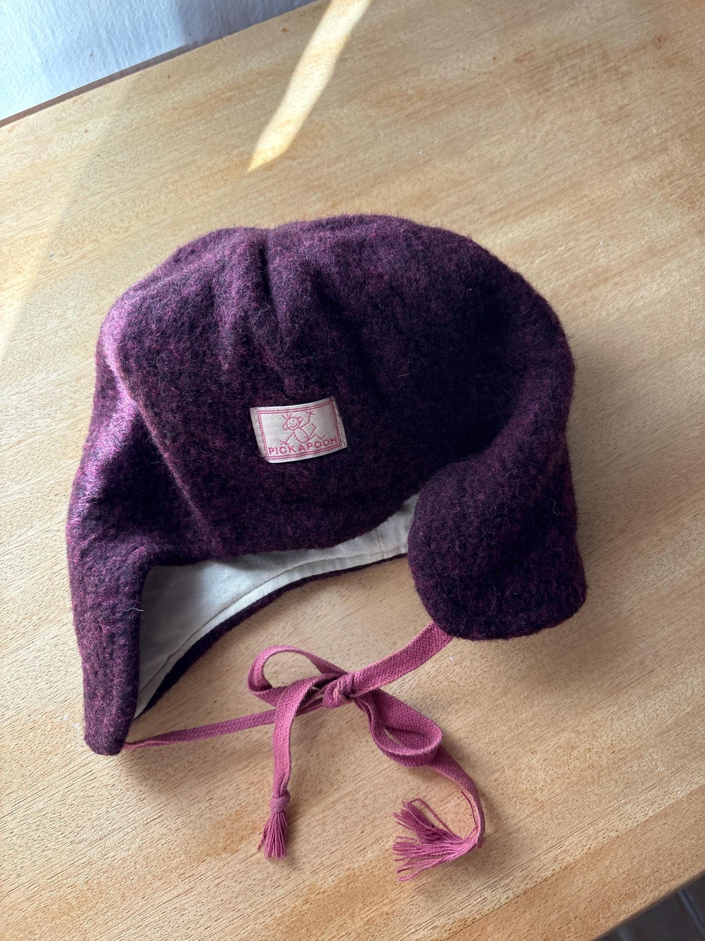 Wool Winter Hat for Kids, German Made — fabric close-up