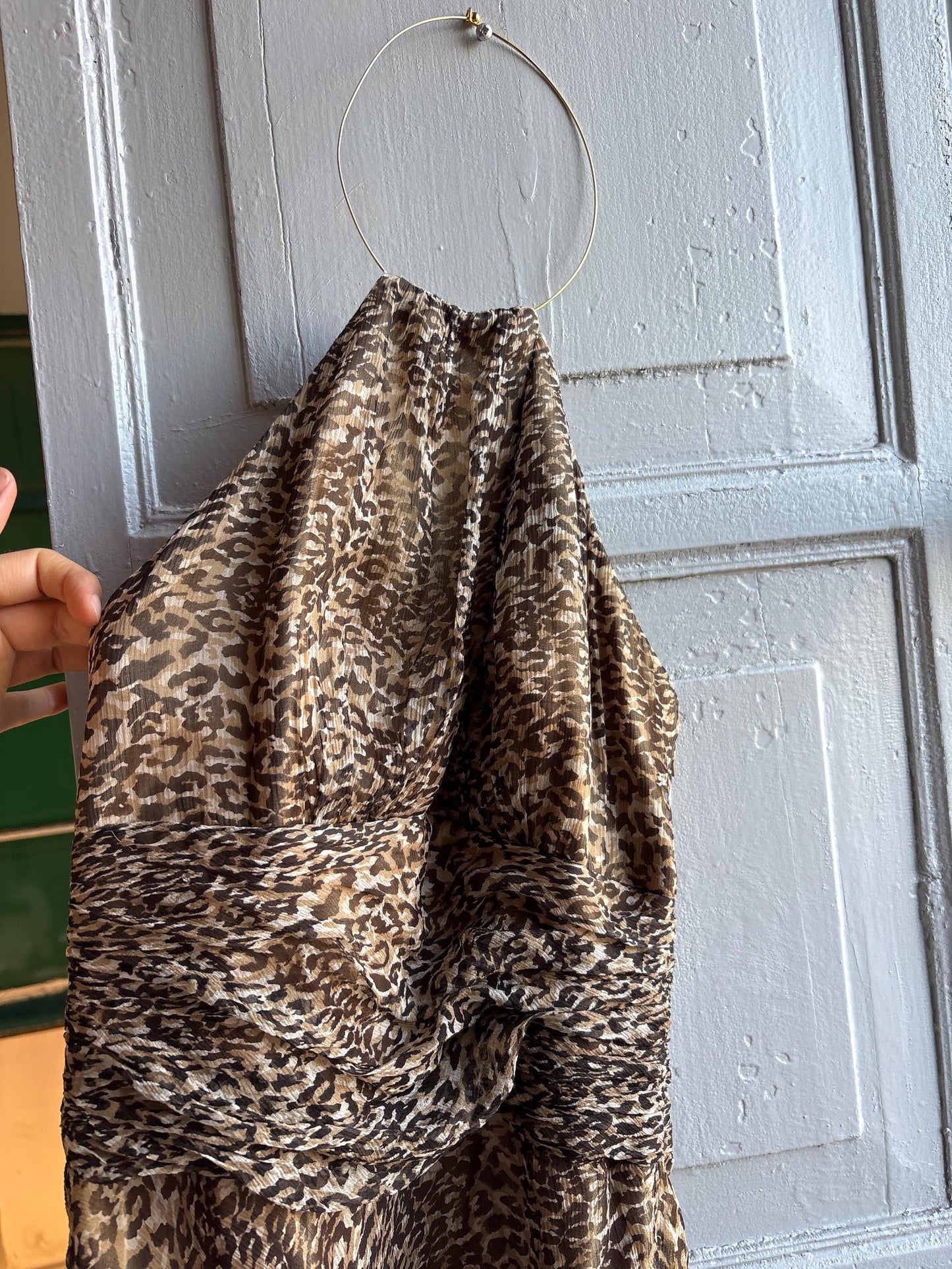Leopard Print Halter Midi Dress — additional view 9