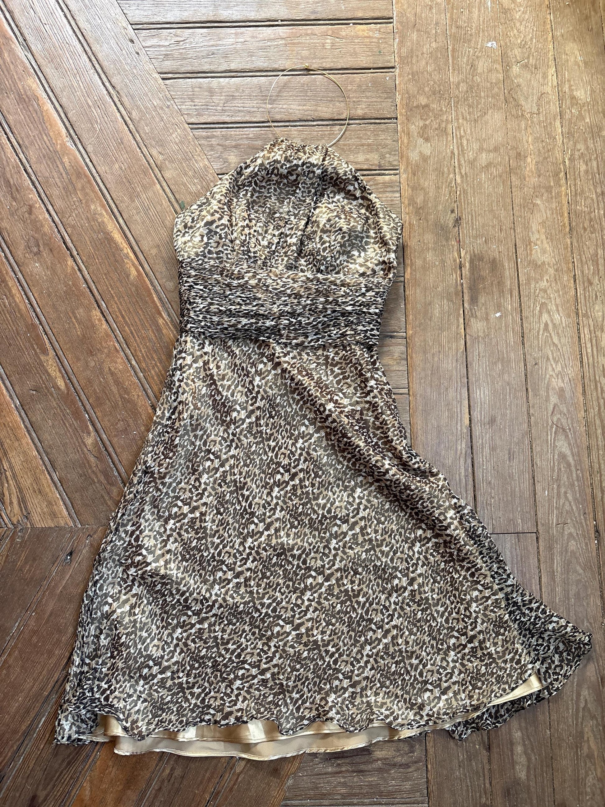 Leopard Print Halter Midi Dress — additional view 15