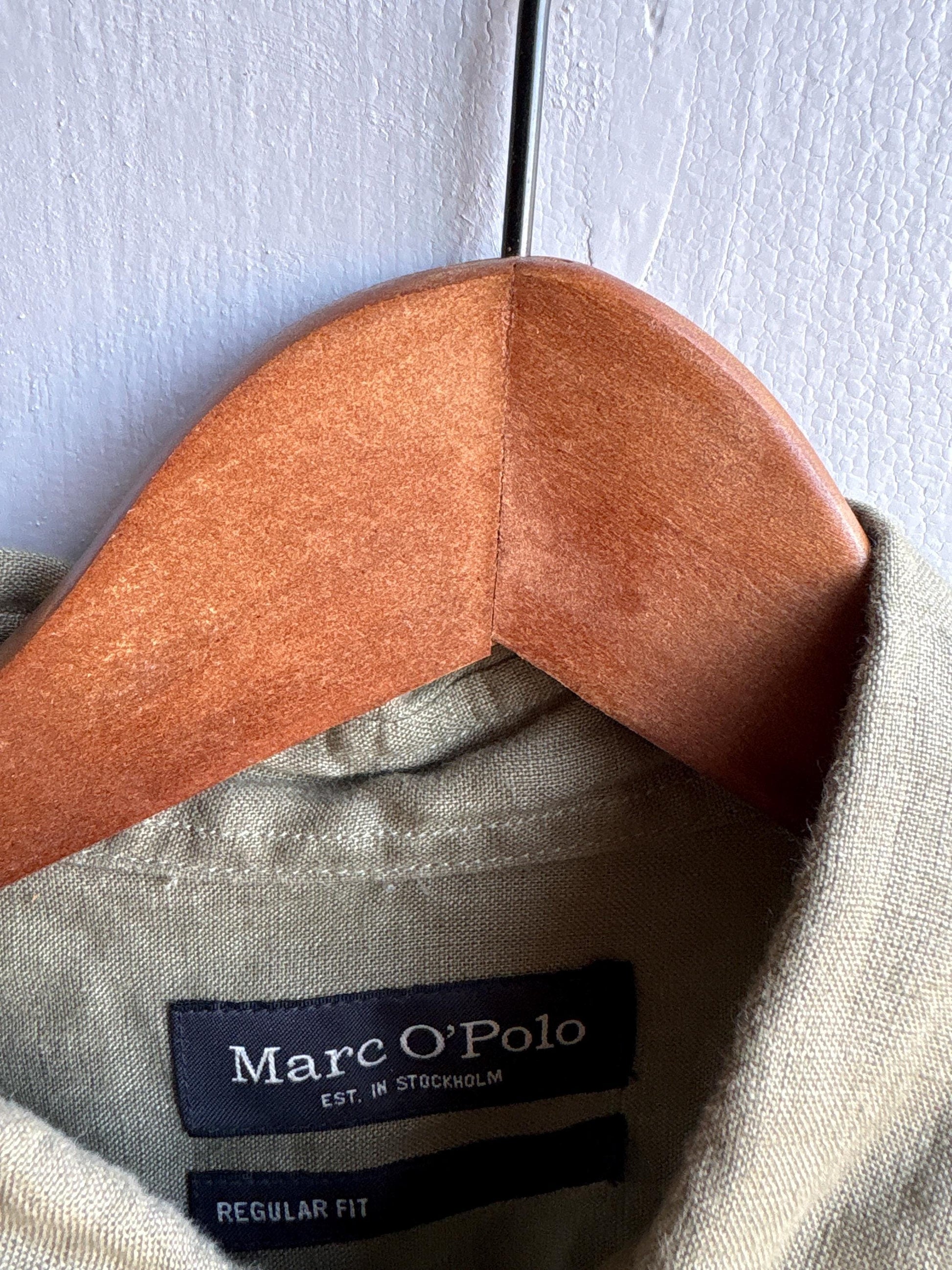 Sage Green Linen Button-Down Shirt for Men — additional view 14