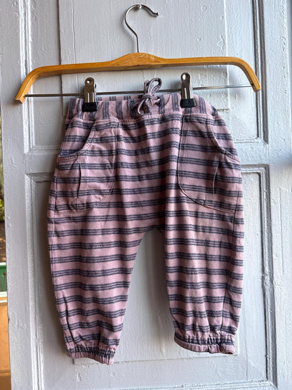 Noa Noa Miniature Pink Striped Baby Pants — detail